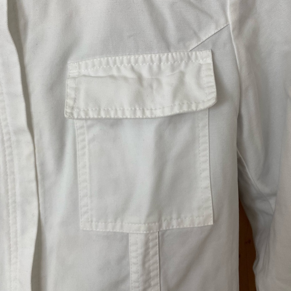 Brunello Cucinelli White Women's Jacket with Gray Hood S - Picture 2 of 11